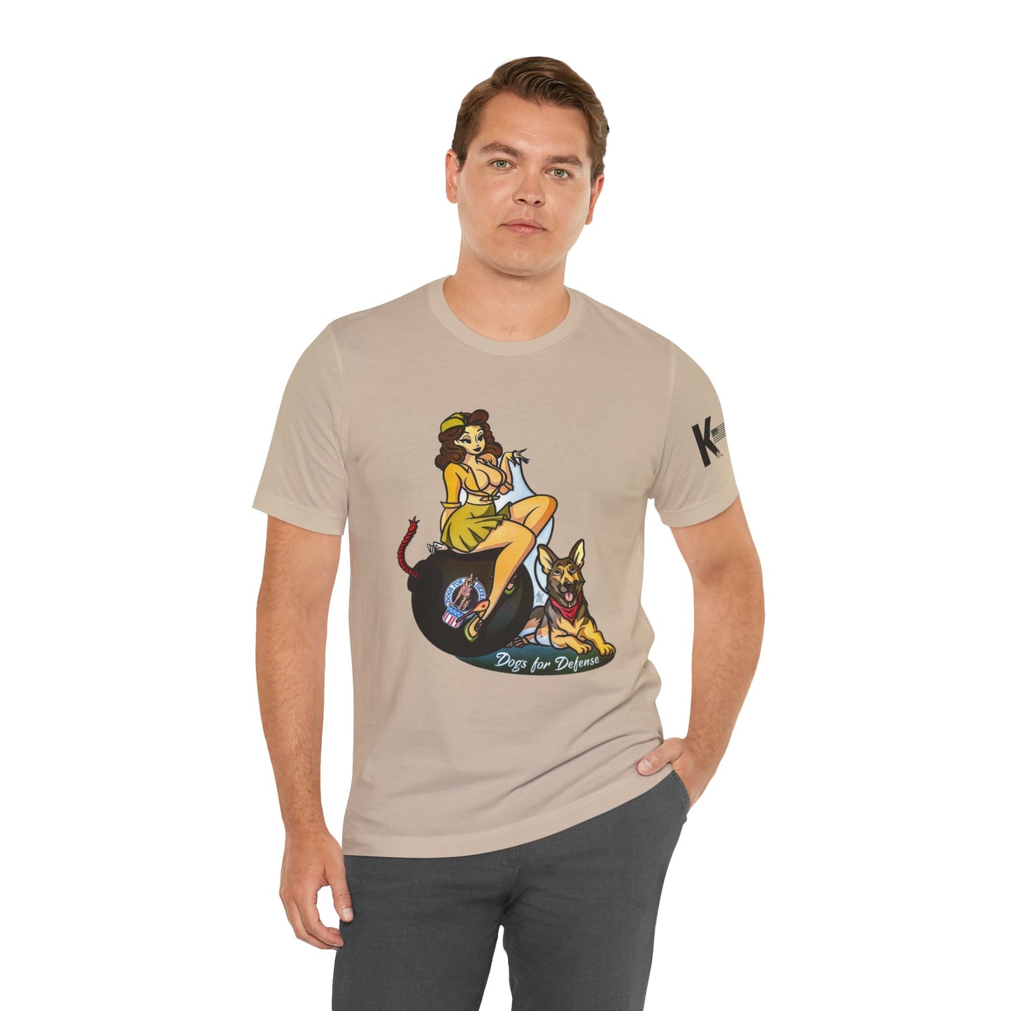 Dogs for Defense Pin-Up Girl Short Sleeve T-Shirt