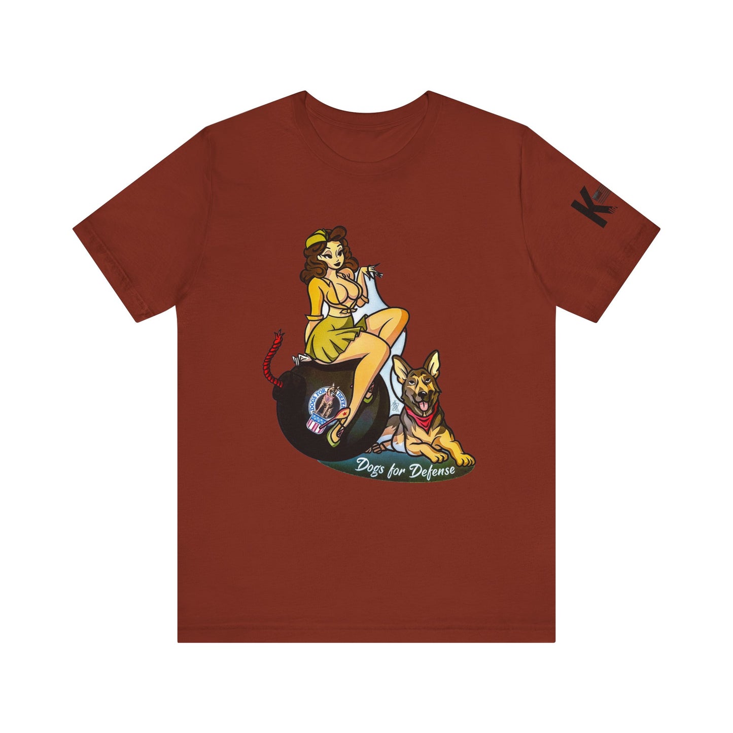 Dogs for Defense Pin-Up Girl Short Sleeve T-Shirt