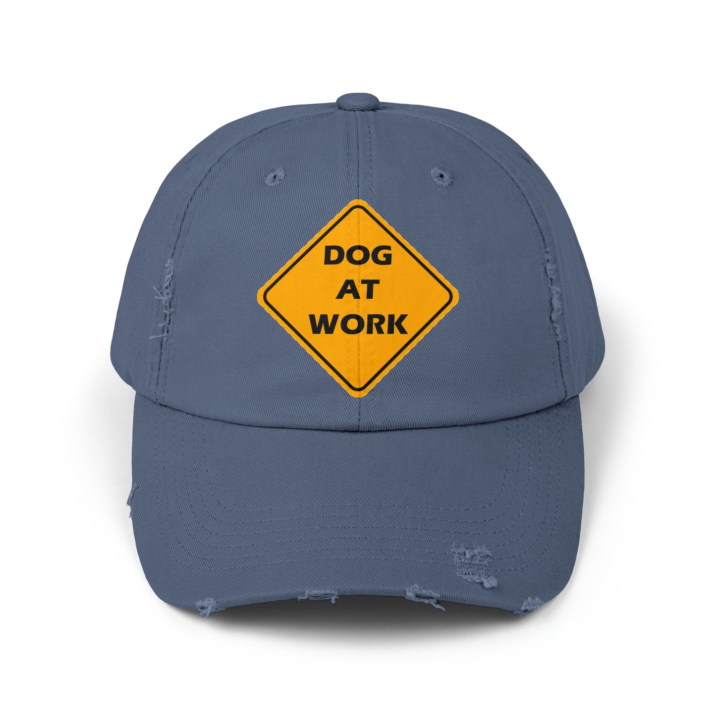 Dog at Work, Unisex Distressed Cap