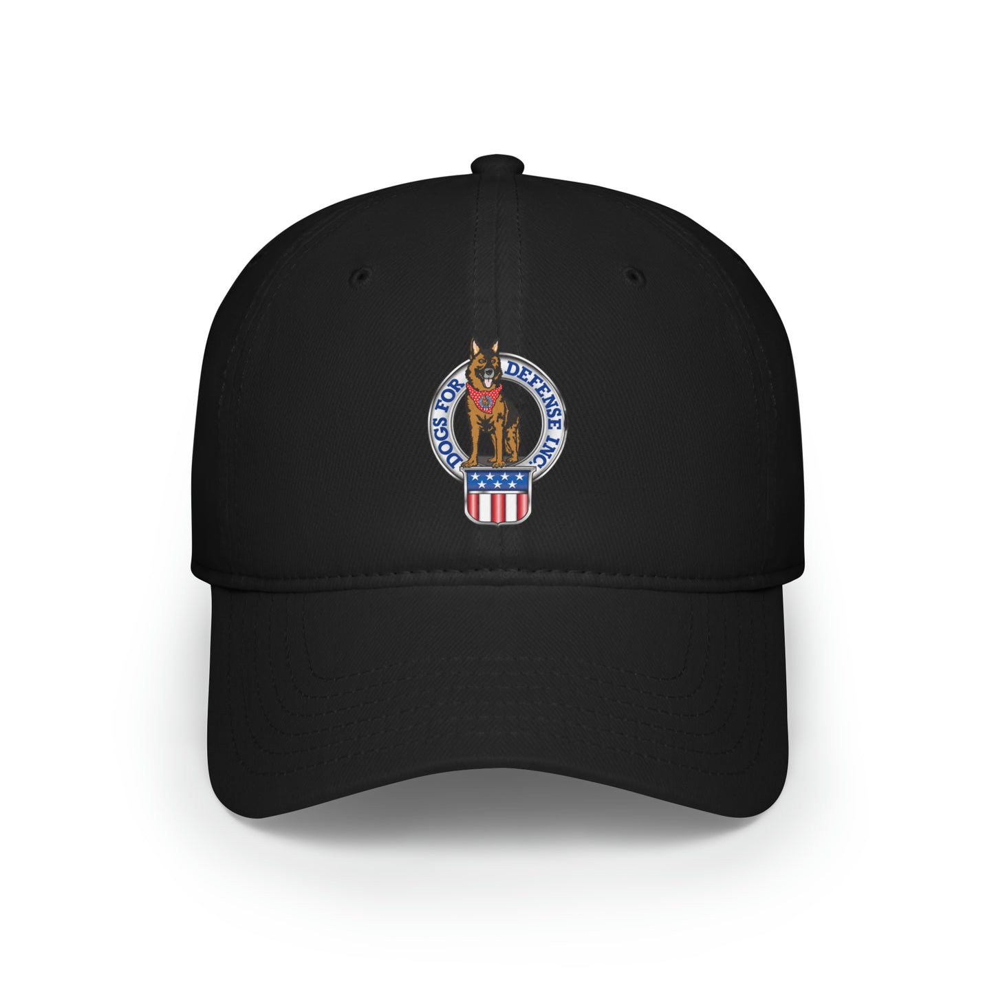 Dogs for Defense Logo printed, Low Profile Baseball Cap