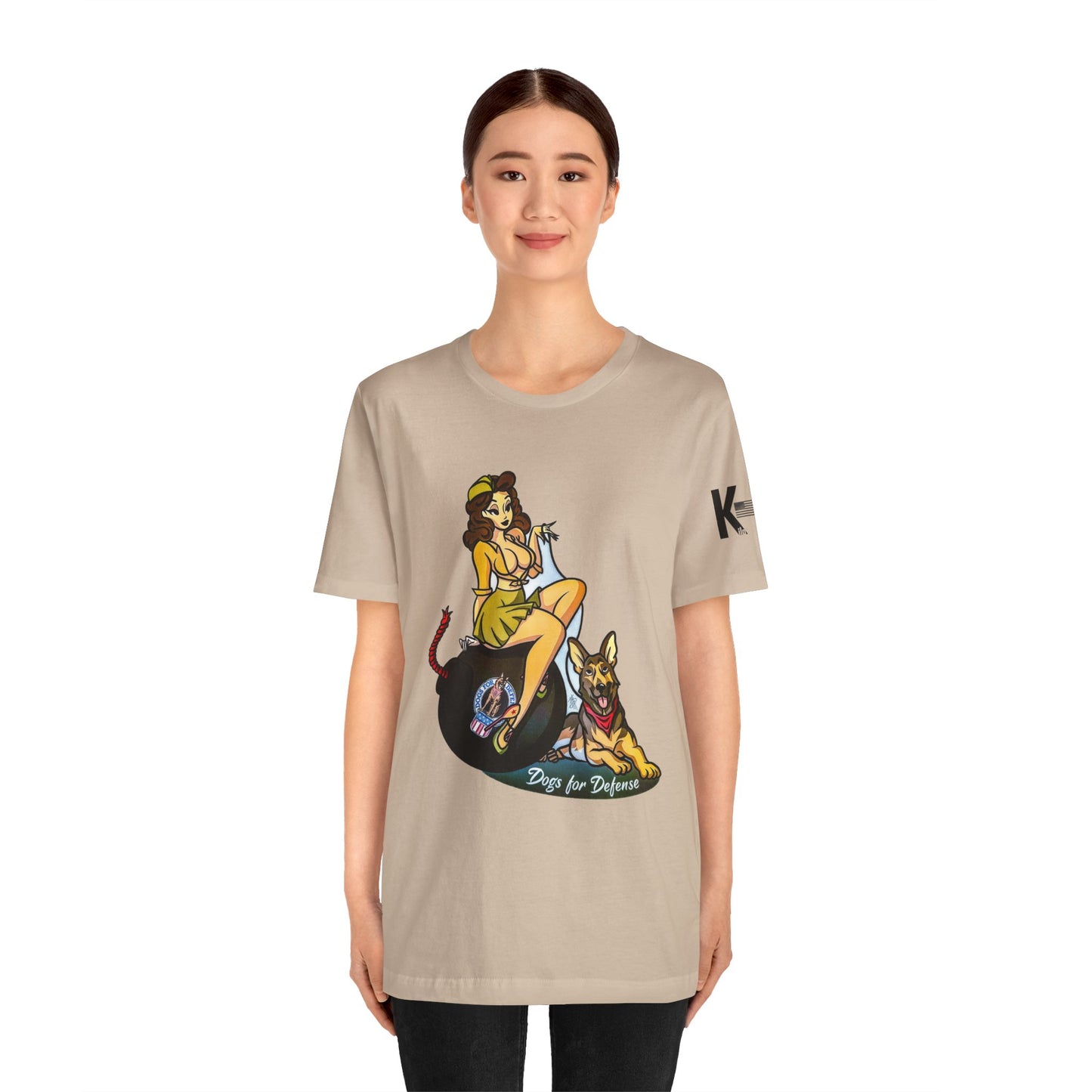 Dogs for Defense Pin-Up Girl Short Sleeve T-Shirt