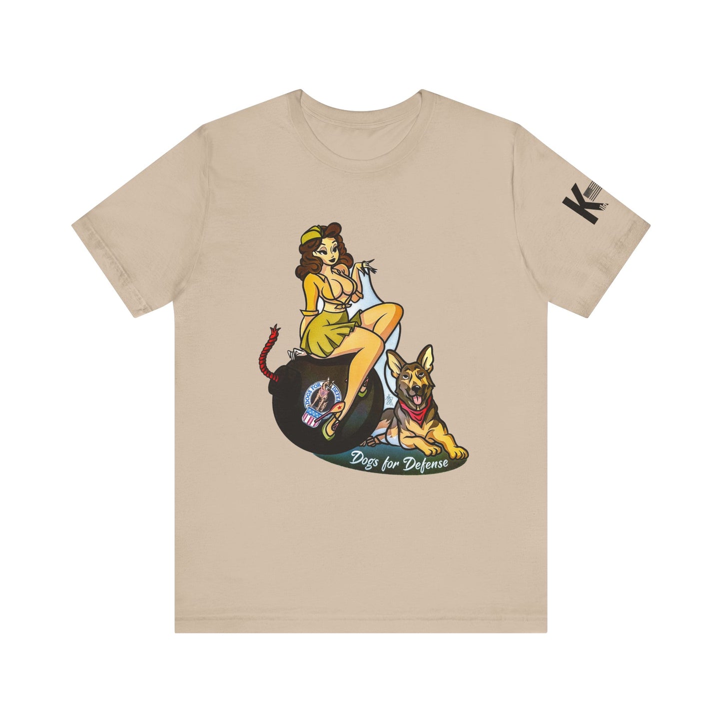 Dogs for Defense Pin-Up Girl Short Sleeve T-Shirt