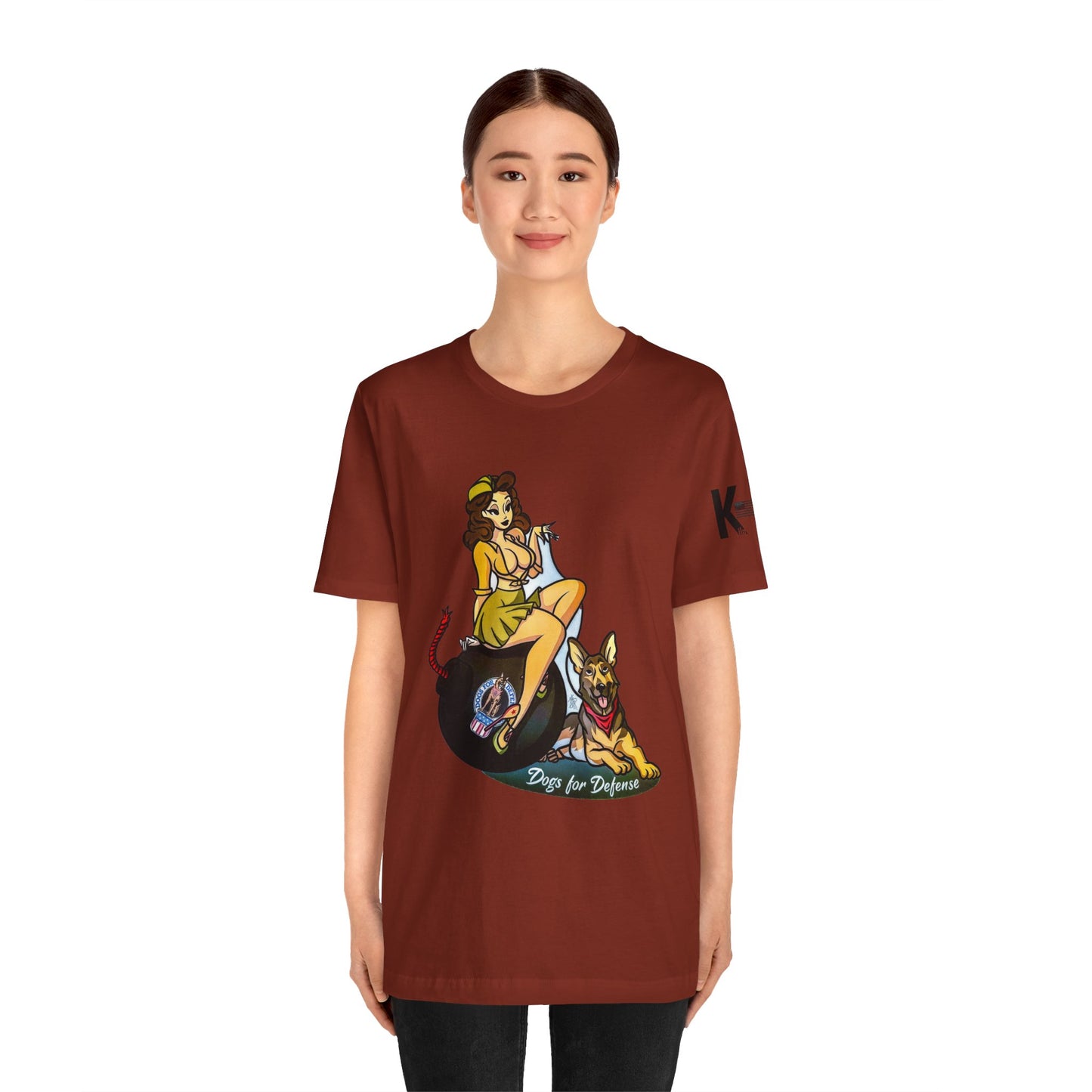 Dogs for Defense Pin-Up Girl Short Sleeve T-Shirt