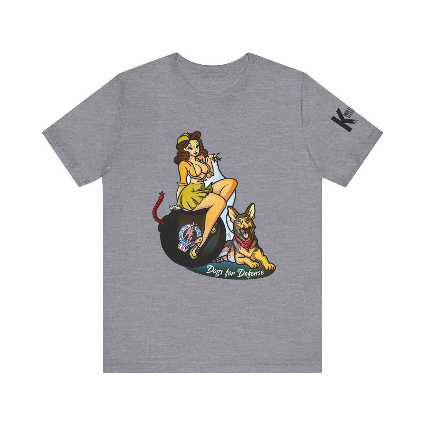 Dogs for Defense Pin-Up Girl Short Sleeve T-Shirt