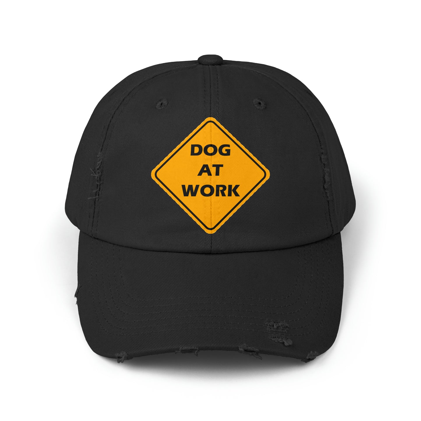 Dog at Work, Unisex Distressed Cap