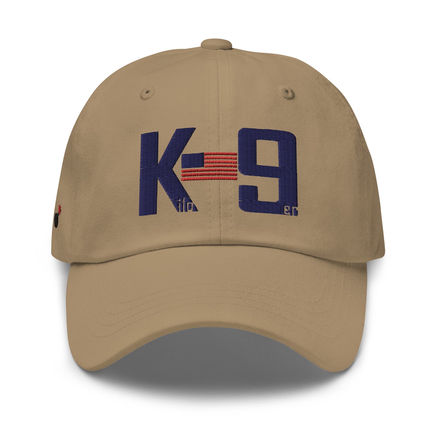 Kilo 9er (K-9) logo Embroidered hat with bomb dog on side