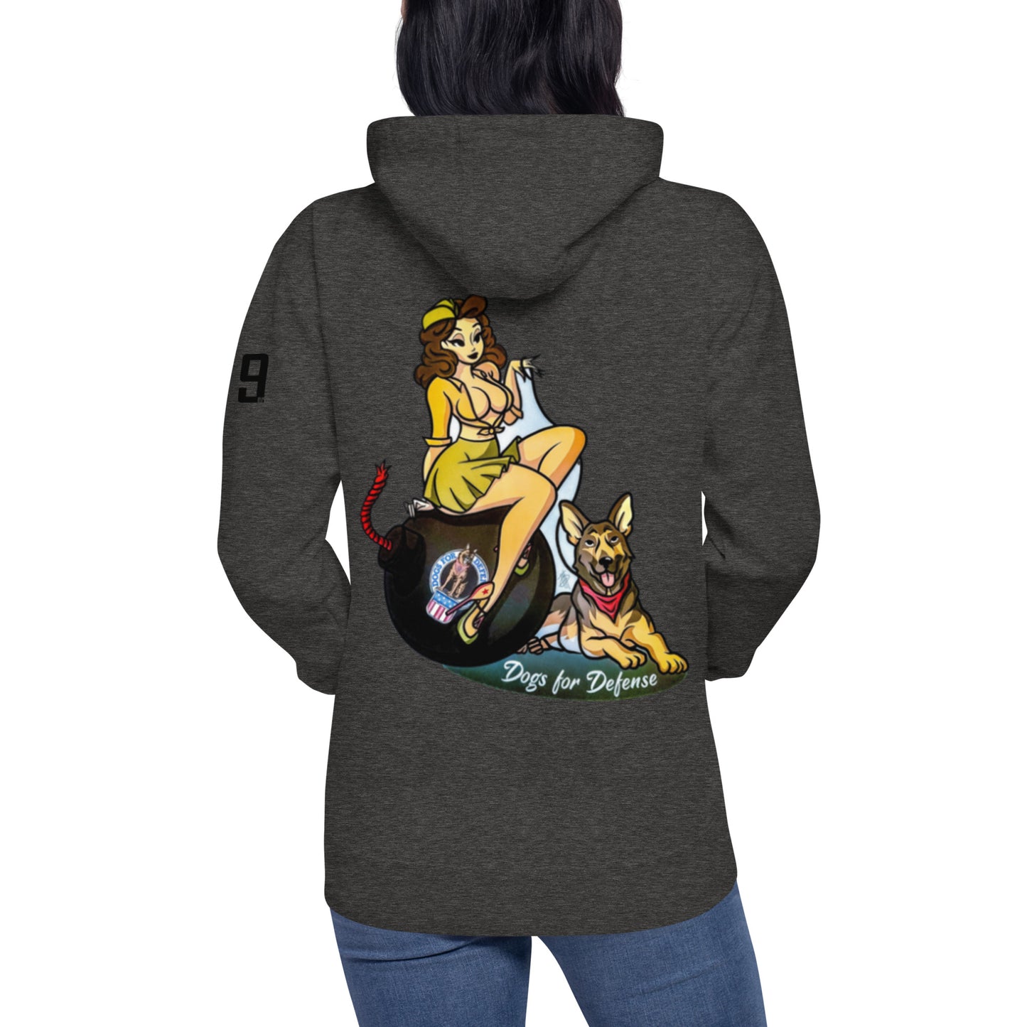 Dogs for Defense 1940's PinUp Model Unisex Hoodie