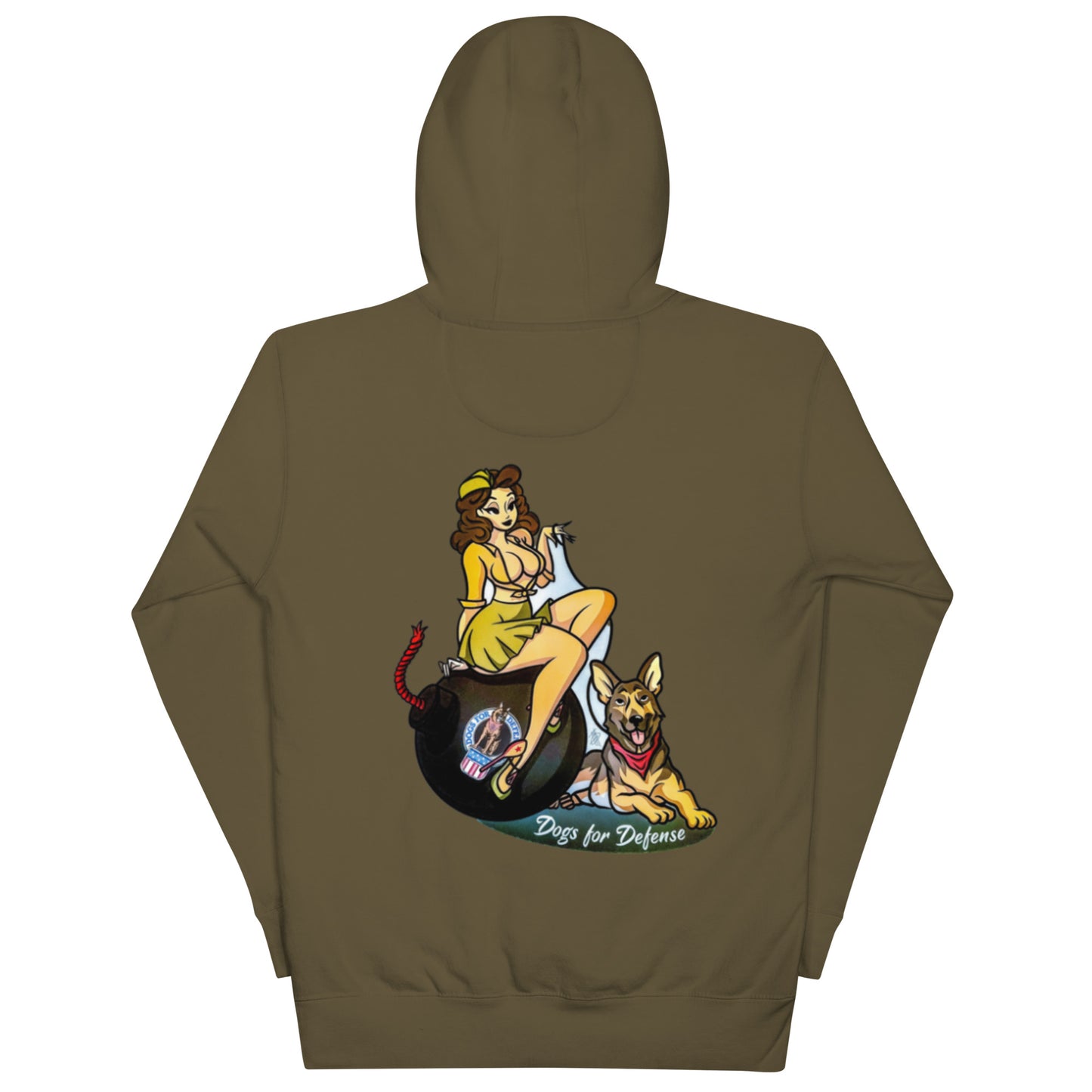 Dogs for Defense 1940's PinUp Model Unisex Hoodie